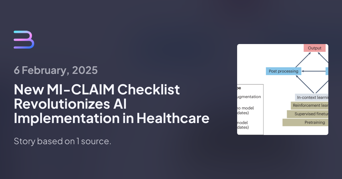 New MI-CLAIM Checklist Revolutionizes AI Implementation in Healthcare