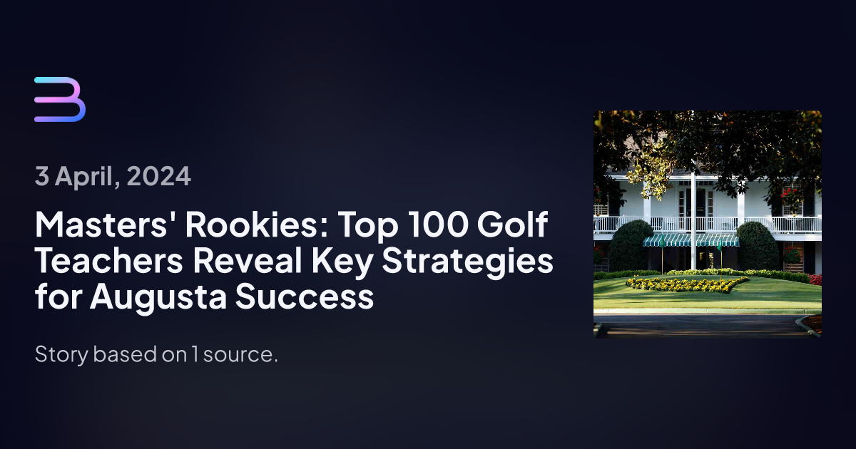 Masters' Rookies Top 100 Golf Teachers Reveal Key Strategies for