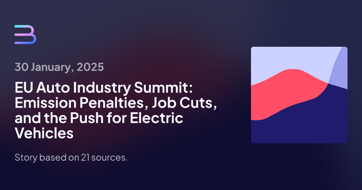 EU Auto Industry Faces Crisis: Job Cuts, High Costs, and Emission Penalties Loom