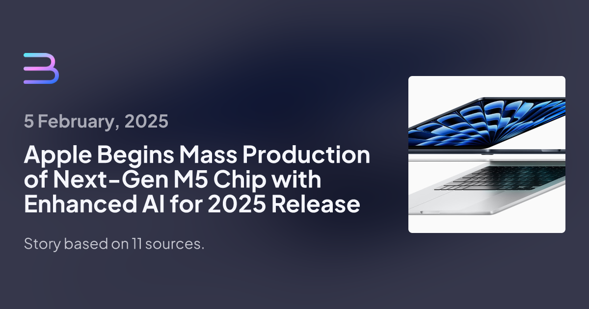 Apple's M5 Chip to Revolutionize 2025 MacBook Pro and iPad Pro with AI Enhancements