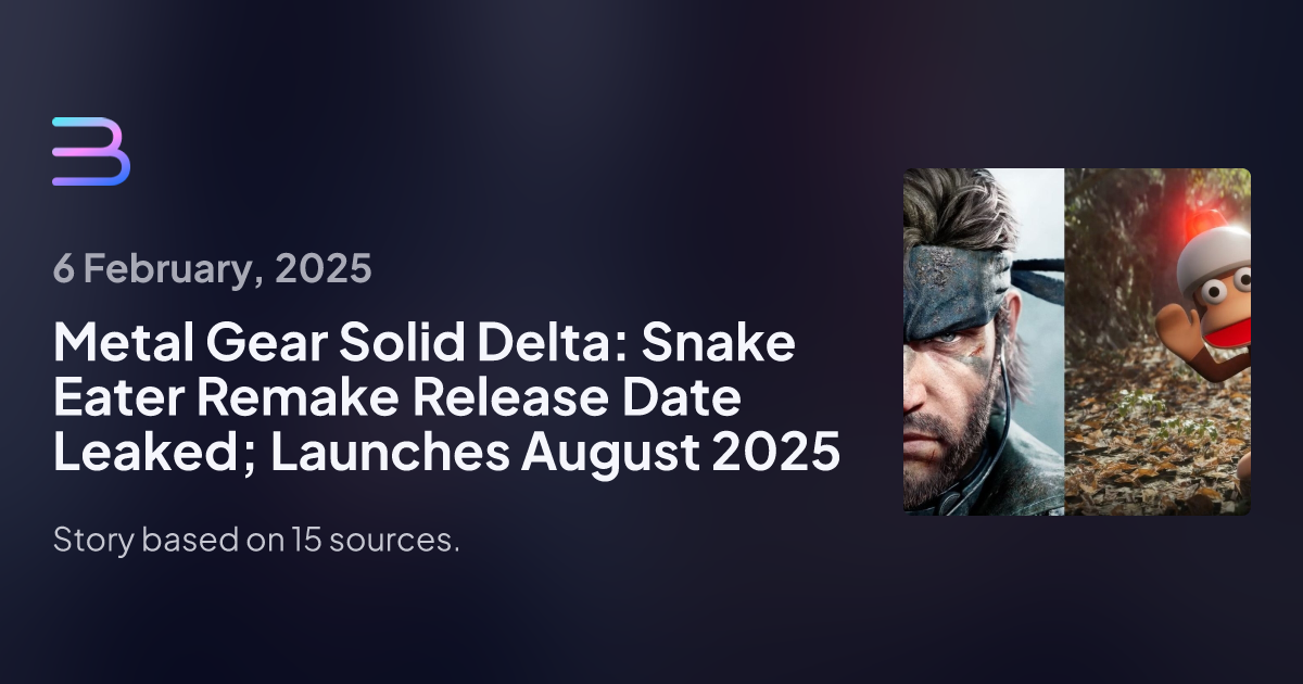 Snake Vs. Apes Returns in Metal Gear Solid Remake, August 2024 Release Date Leaked