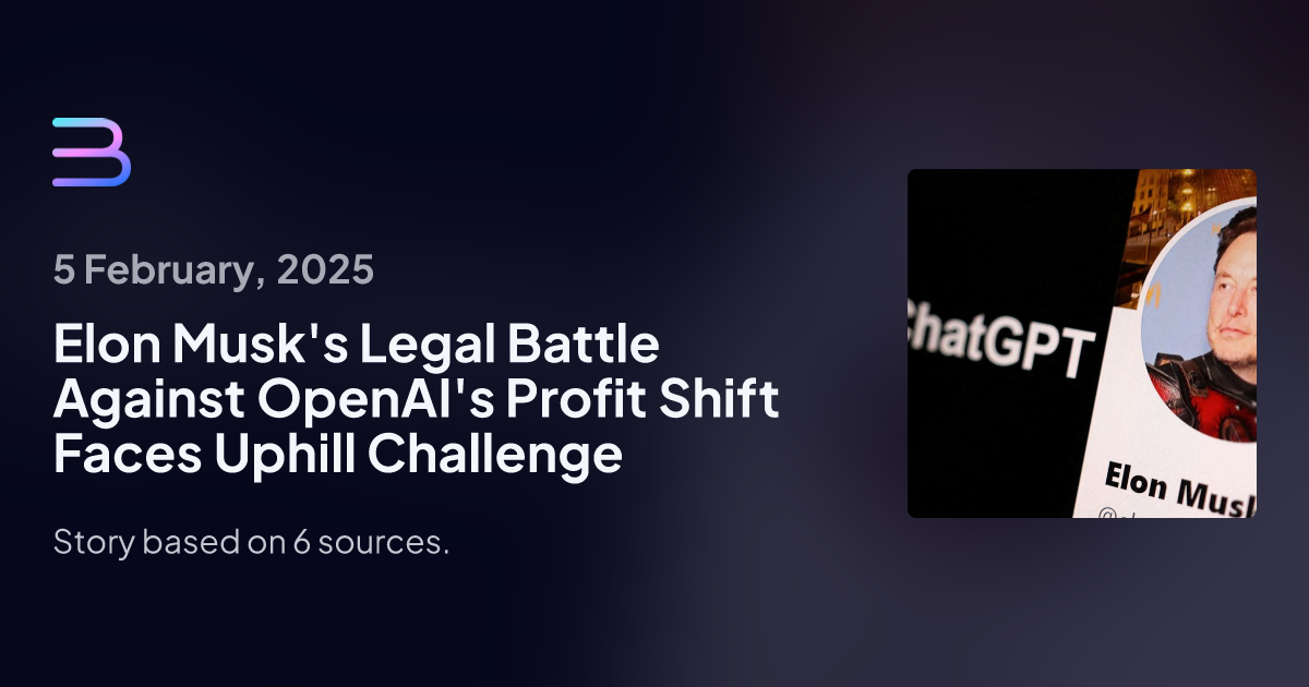 Elon Musk Sues OpenAI: Battle Over For-Profit Shift and Betrayal of Founding Mission