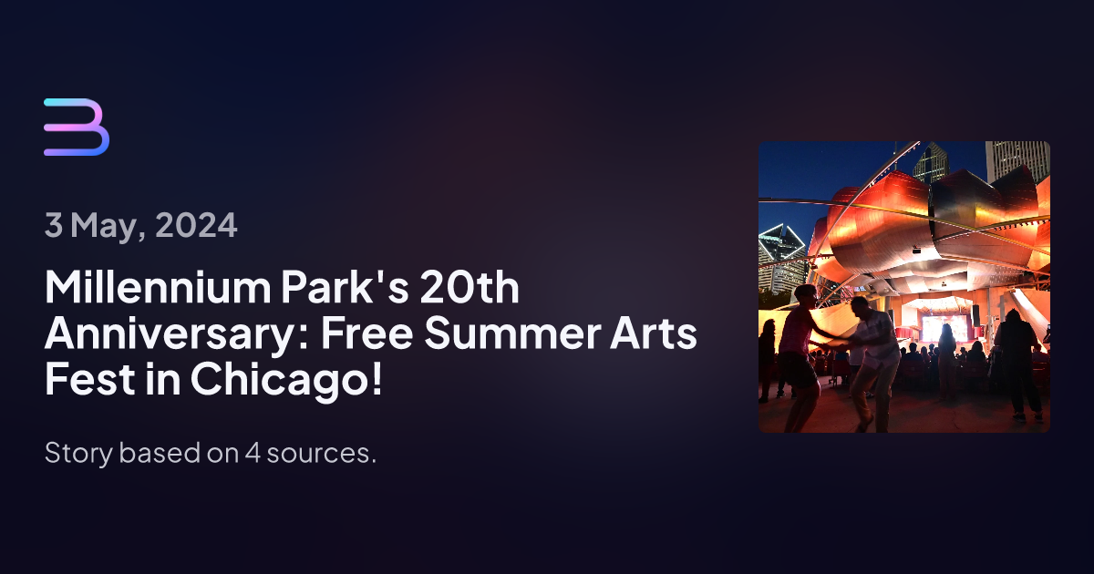 Millennium Park's 20th Anniversary Free Summer Arts Fest in Chicago