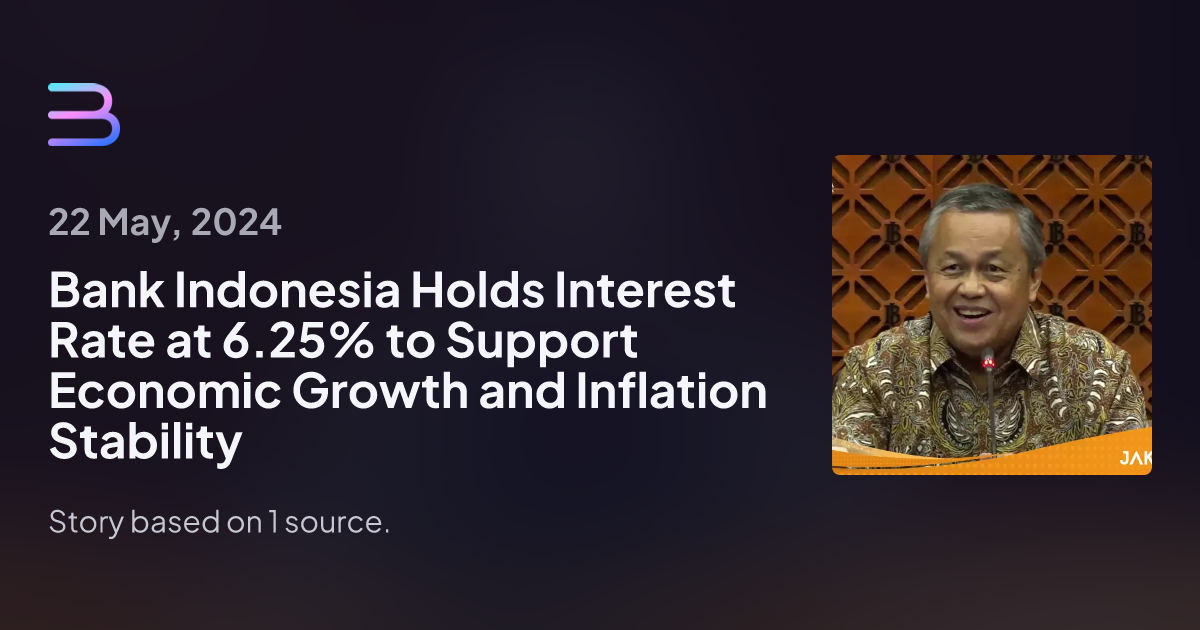 Bank Indonesia Holds Interest Rate at 6.25% to Support Economic Growth ...