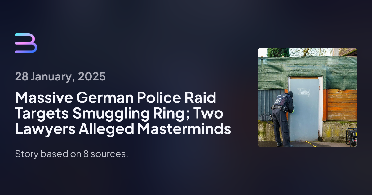 Massive German Police Raid Targets Smuggling Ring; Two Lawyers Alleged Masterminds