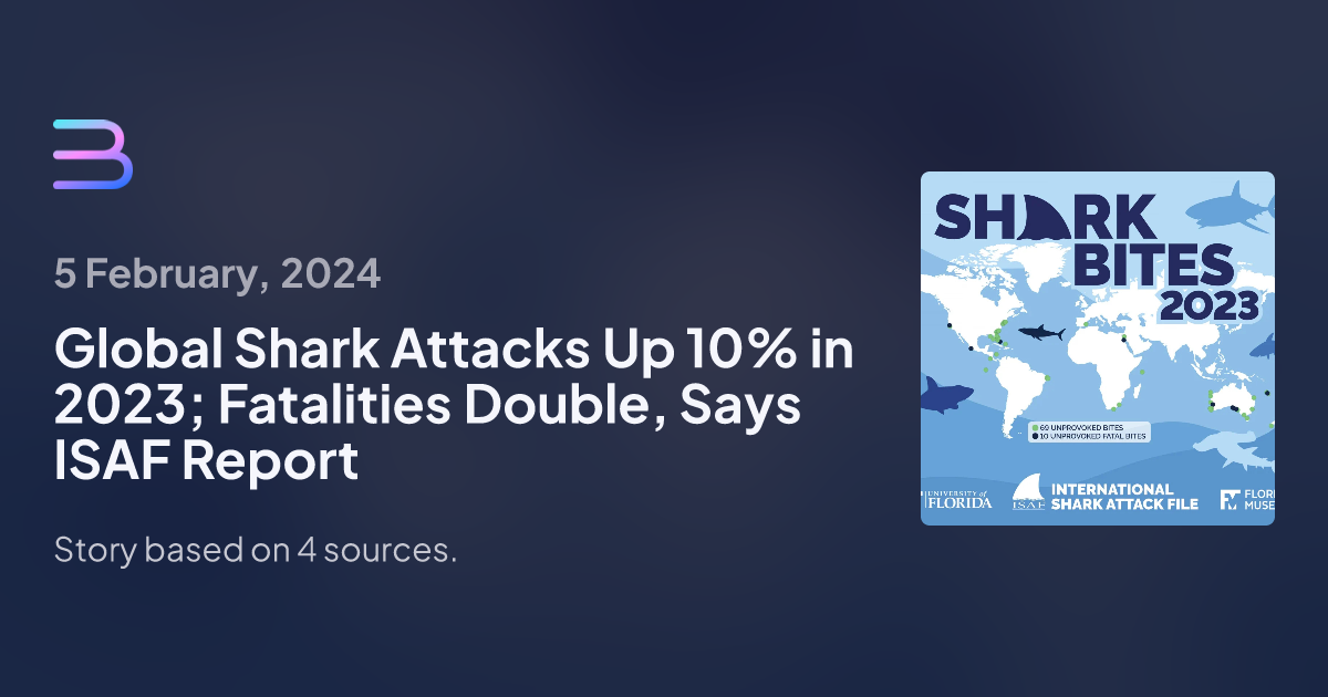 Global Shark Attacks Up 10% in 2023; Fatalities Double, Says ISAF