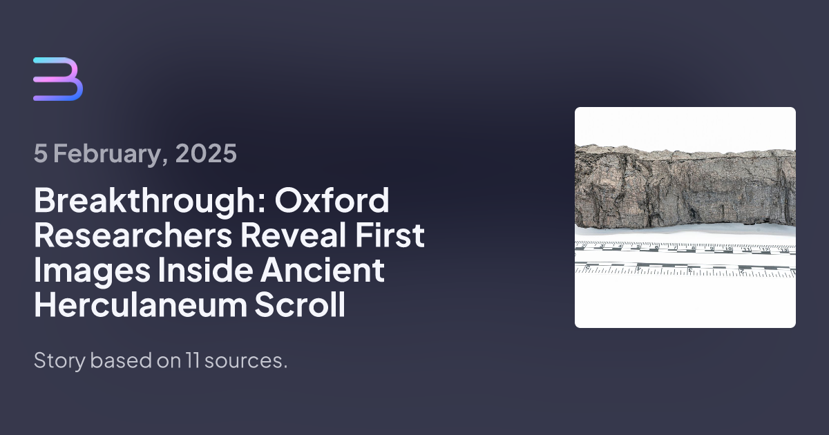 Breakthrough: First Interior Image of Herculaneum Scroll Unveiled, Promising Ancient Insights